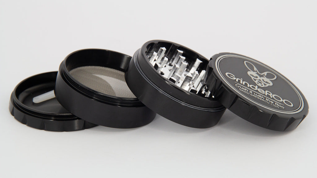 GrindeROO 4 Piece Premium Metal Herb Grinder - The 'OG'