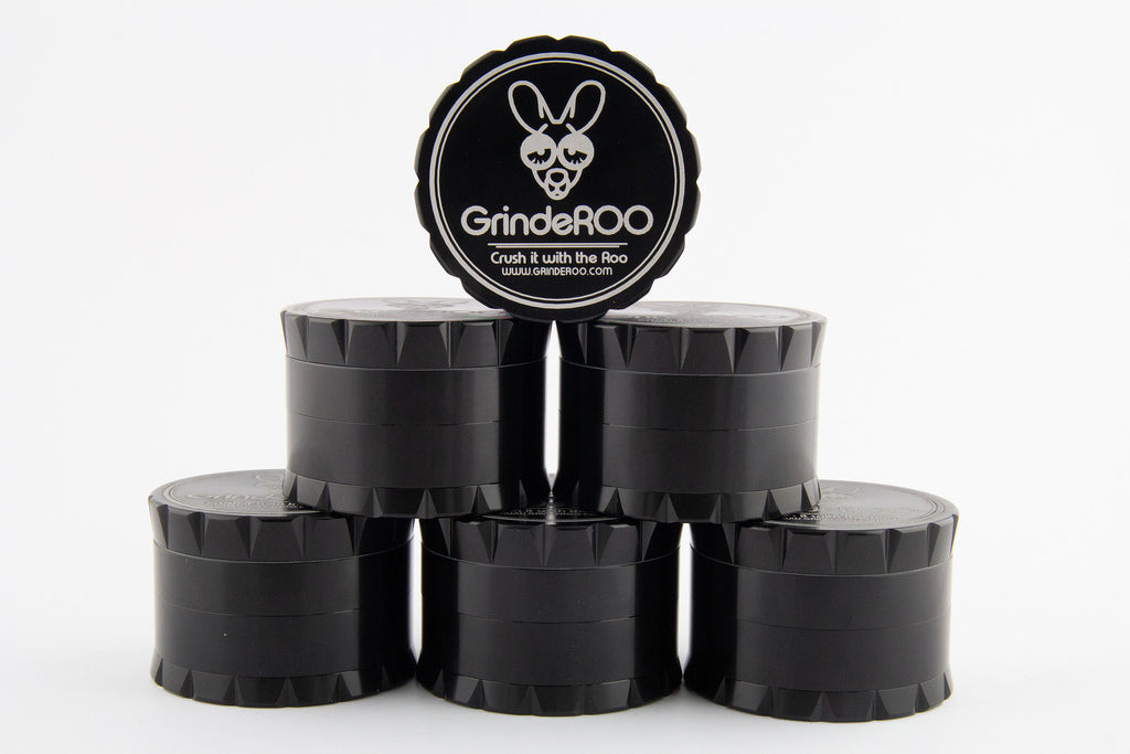 GrindeROO 4 Piece Premium Metal Herb Grinder - The 'OG'