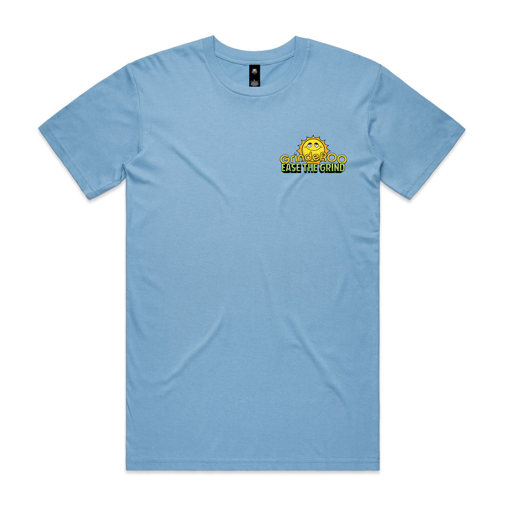 GrindeROO Ease The Grind RooVille – Men's Tee | Carolina Blue