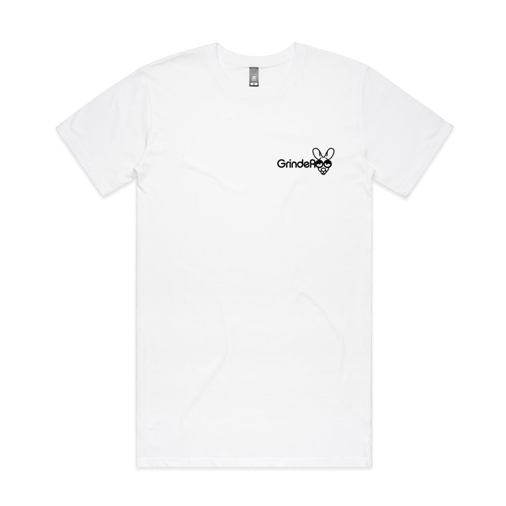 GrindeROO Ease The Grind – Men's Tee | White