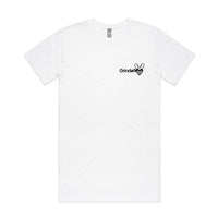 GrindeROO Ease The Grind – Men's Tee | White