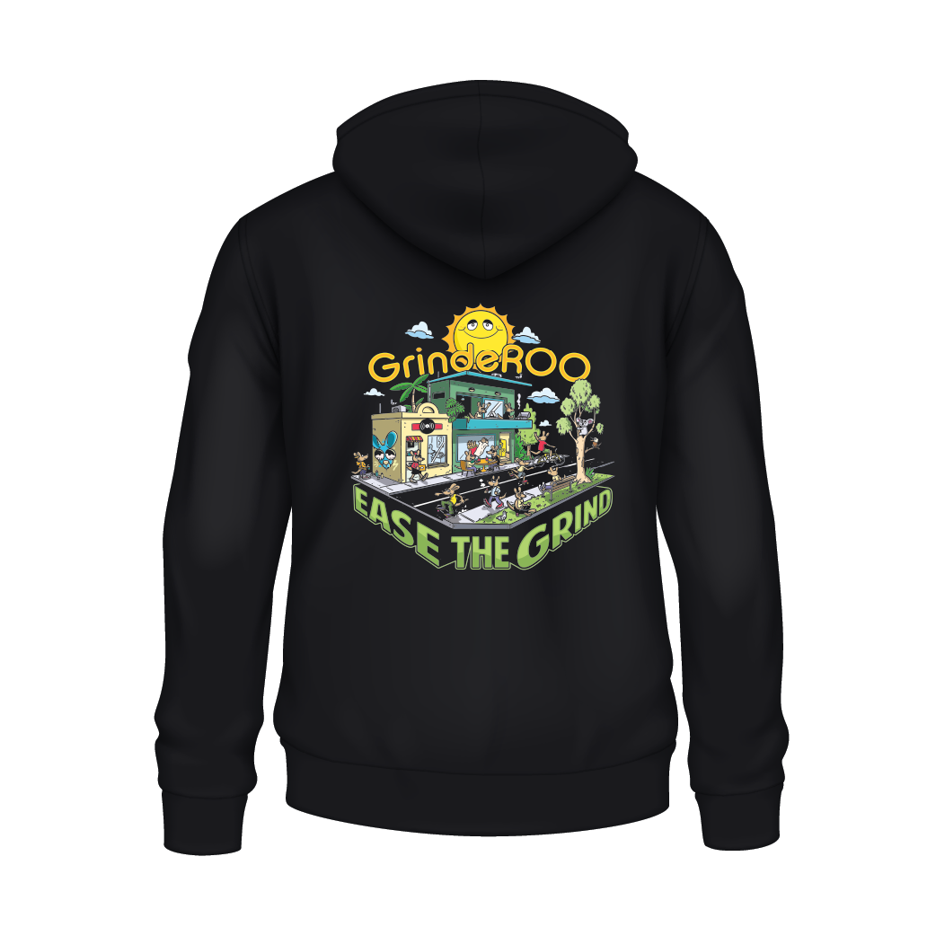 GrindeROO Ease The Grind – Hoodie | Black